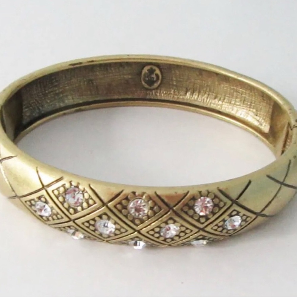Vintage Premier Designs Elegant Gold-Tone Bangle Bracelet